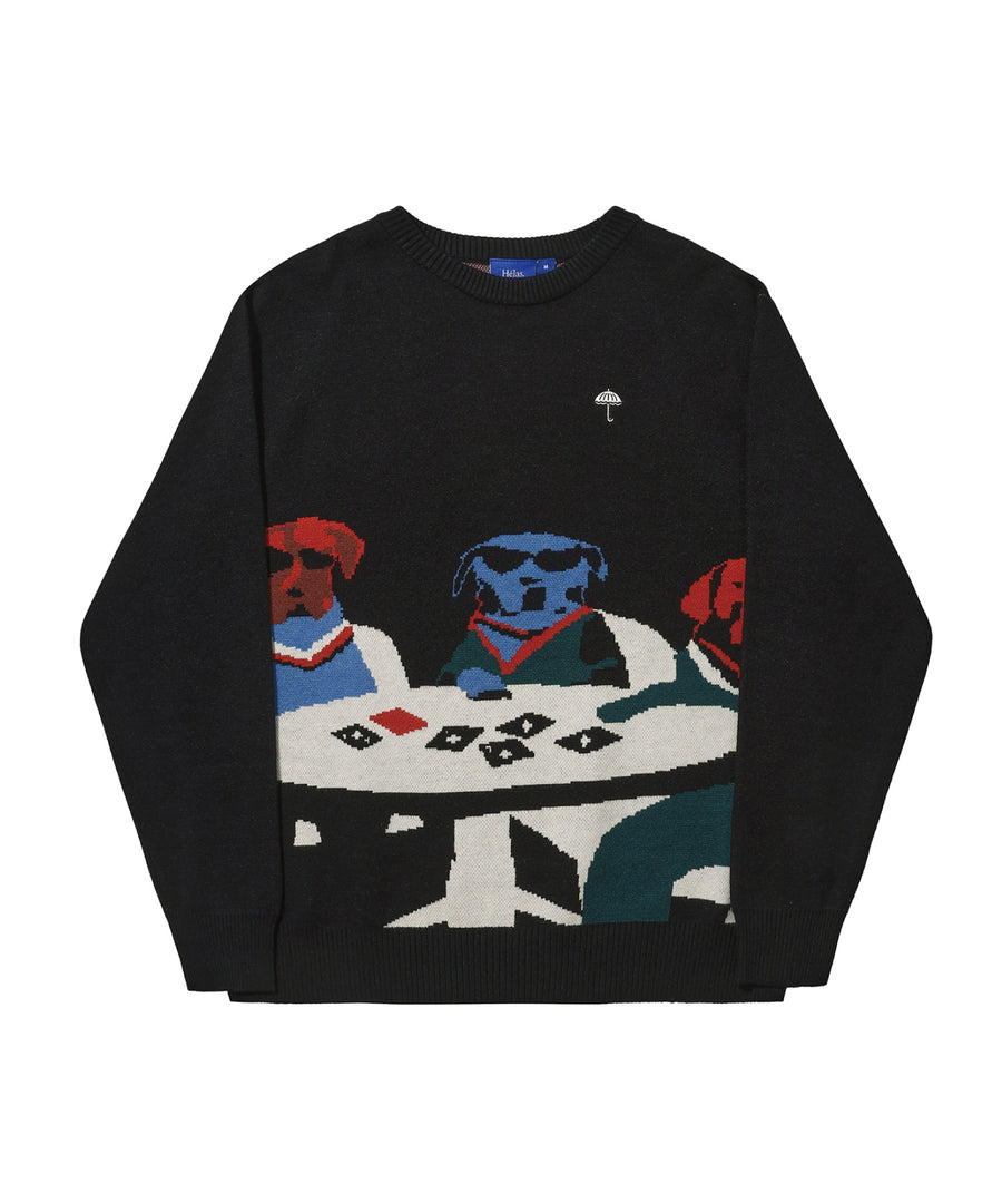 HELAS - POKER DOGS CREWNECK KNIT