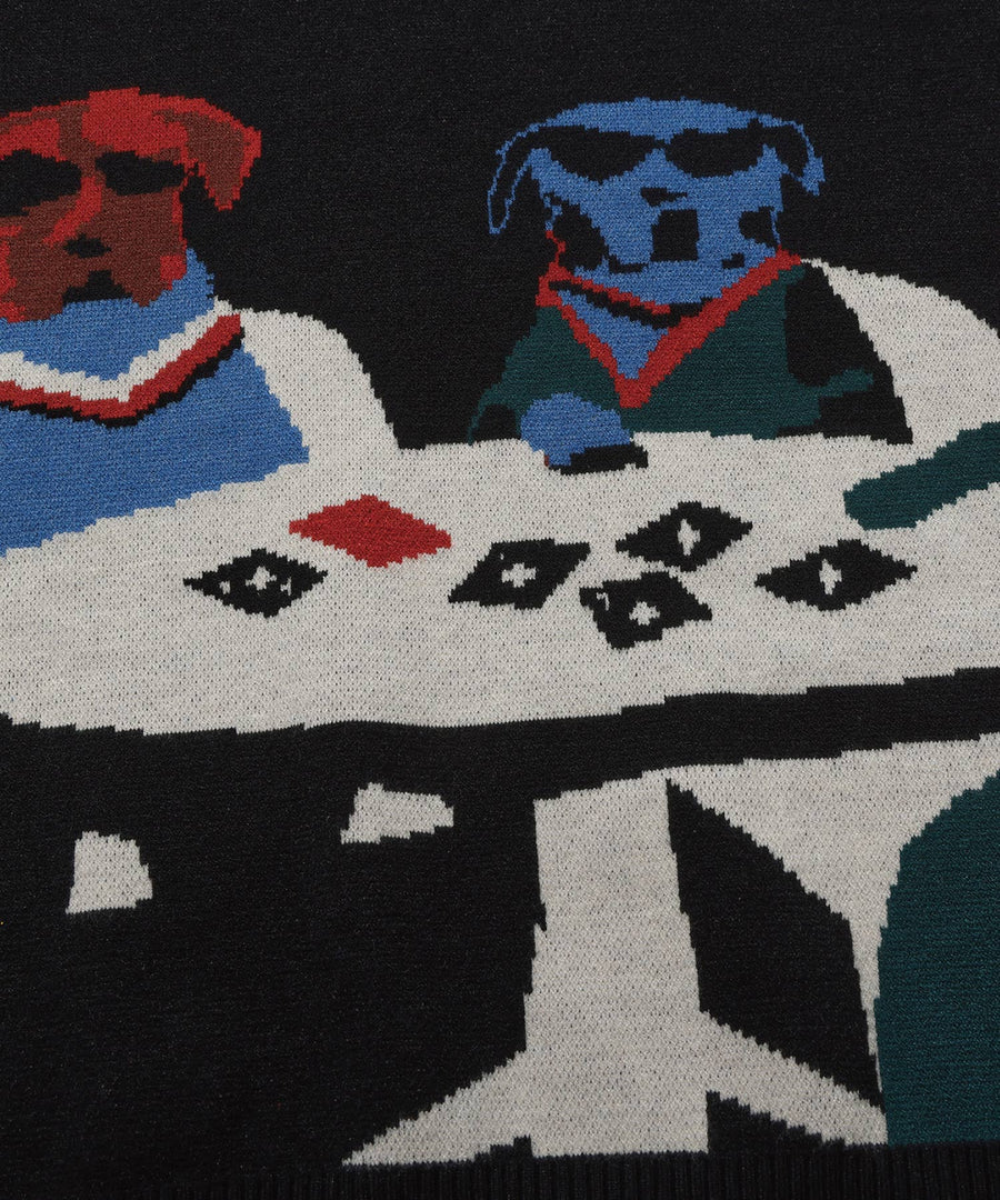 HELAS - POKER DOGS CREWNECK KNIT