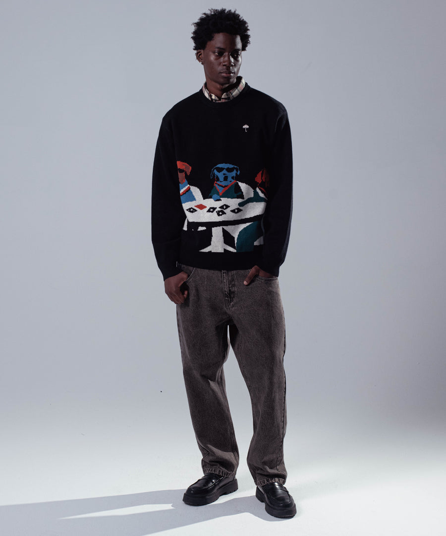 HELAS - POKER DOGS CREWNECK KNIT