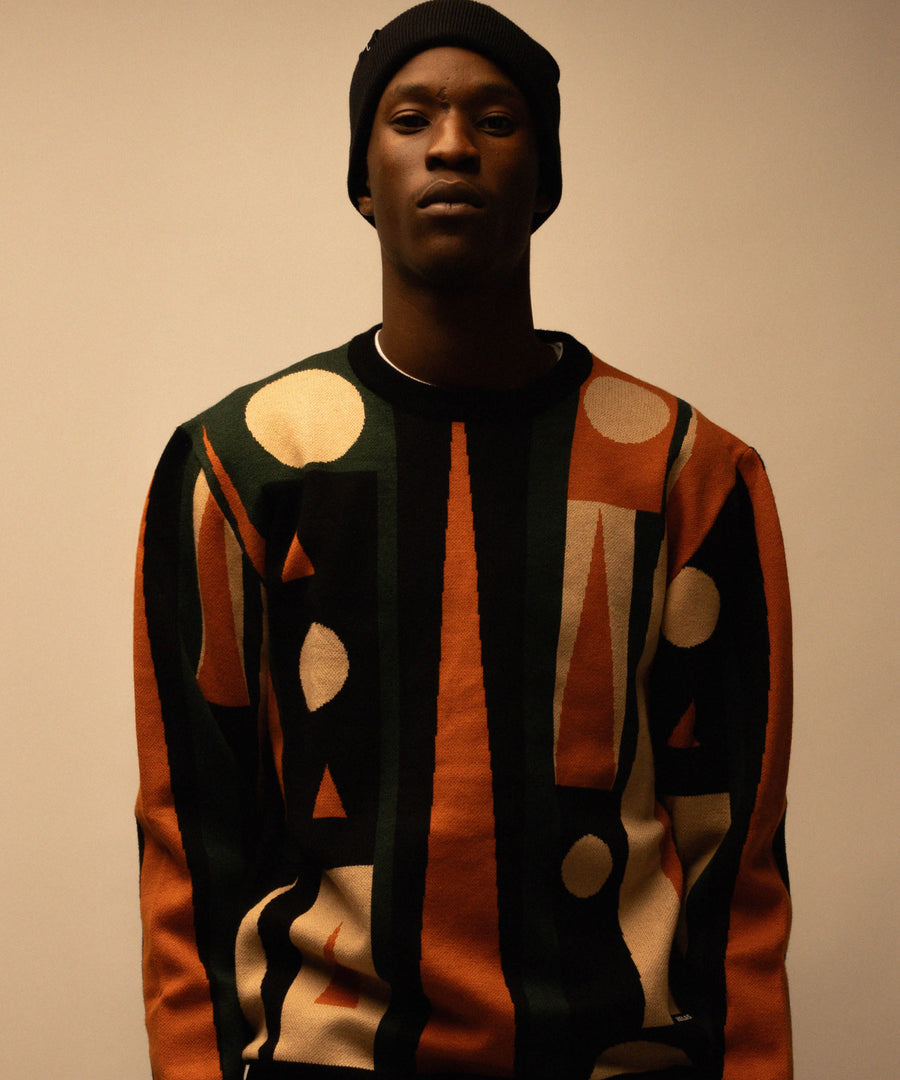 HELAS - BACKGAMMON CREWNECK KNIT