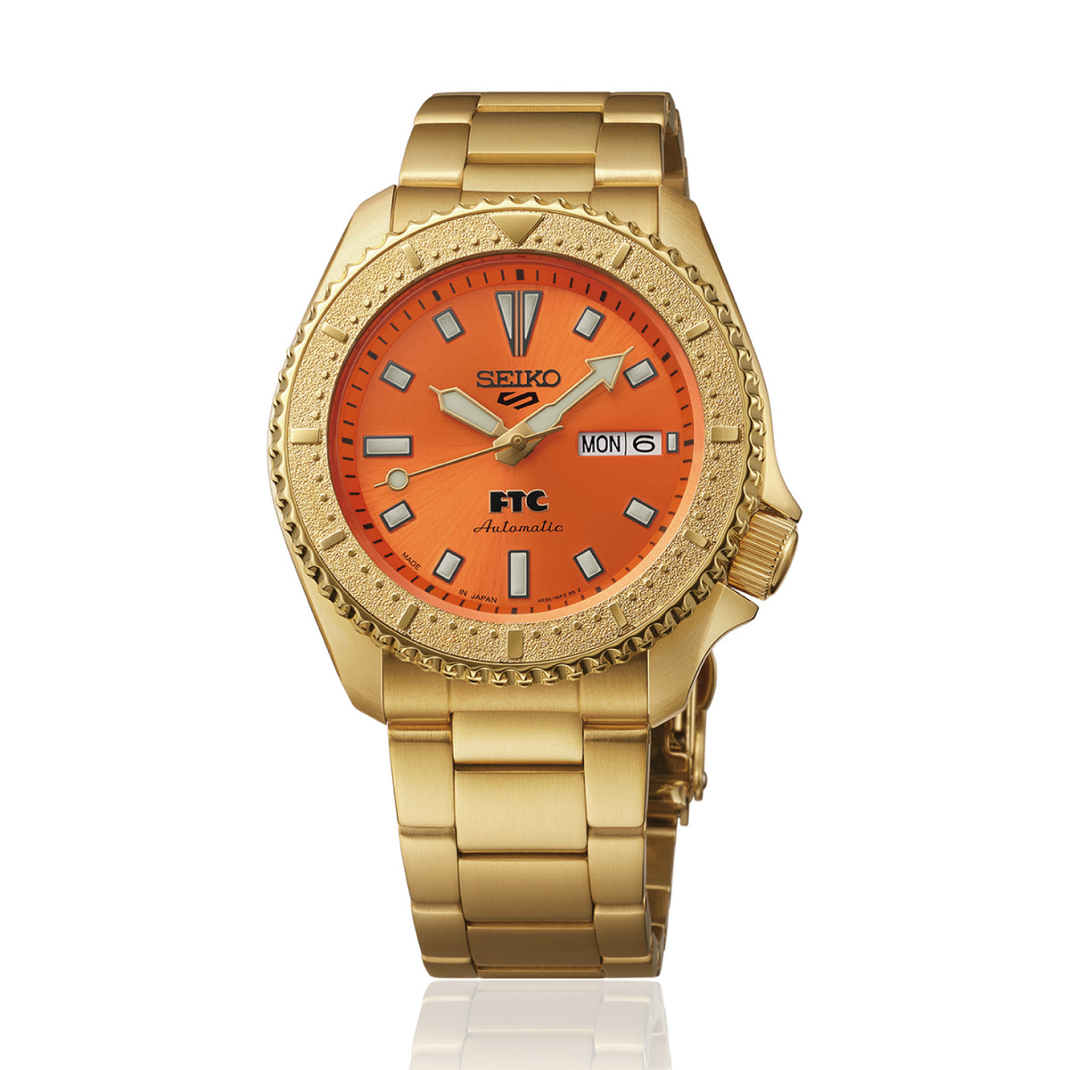 セイコー5スポーツ　国内113本数量限定　FTC コラボ　ゴールド SEIKO 5 SPORT x FTC LIMITED EDITION