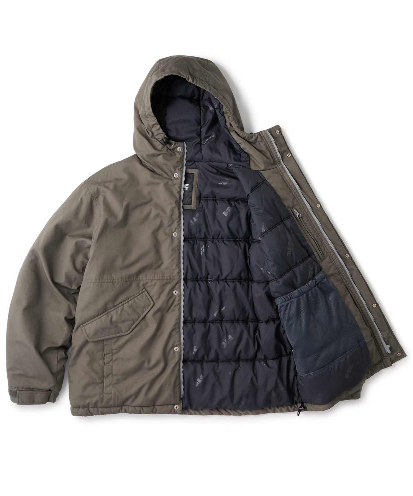 VENTILE® HOODED PUFFY JACKET - CHARCOAL / M