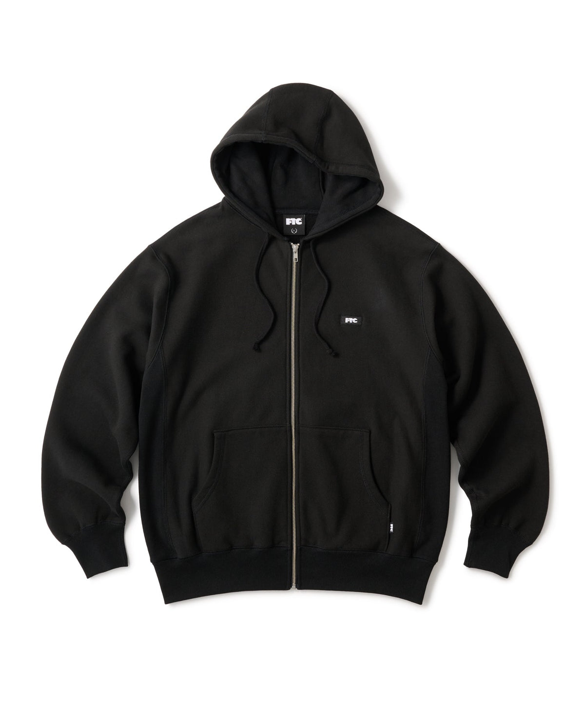 FTC グレー ジップアップフーディ　L FTC SMALL BOX LOGO ZIP UP HOODY