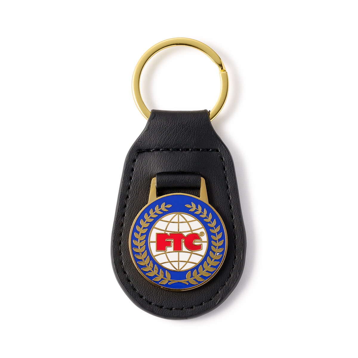 FTC エンブレム レザー キーチェーン Black Orange 送料込み EMBLEM LEATHER KEYCHAIN – FTC