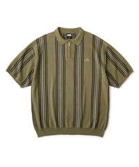 トップス tightbooth STRIPE KNIT POLO OLIVE XL STRIPE KNIT POLO – FTC