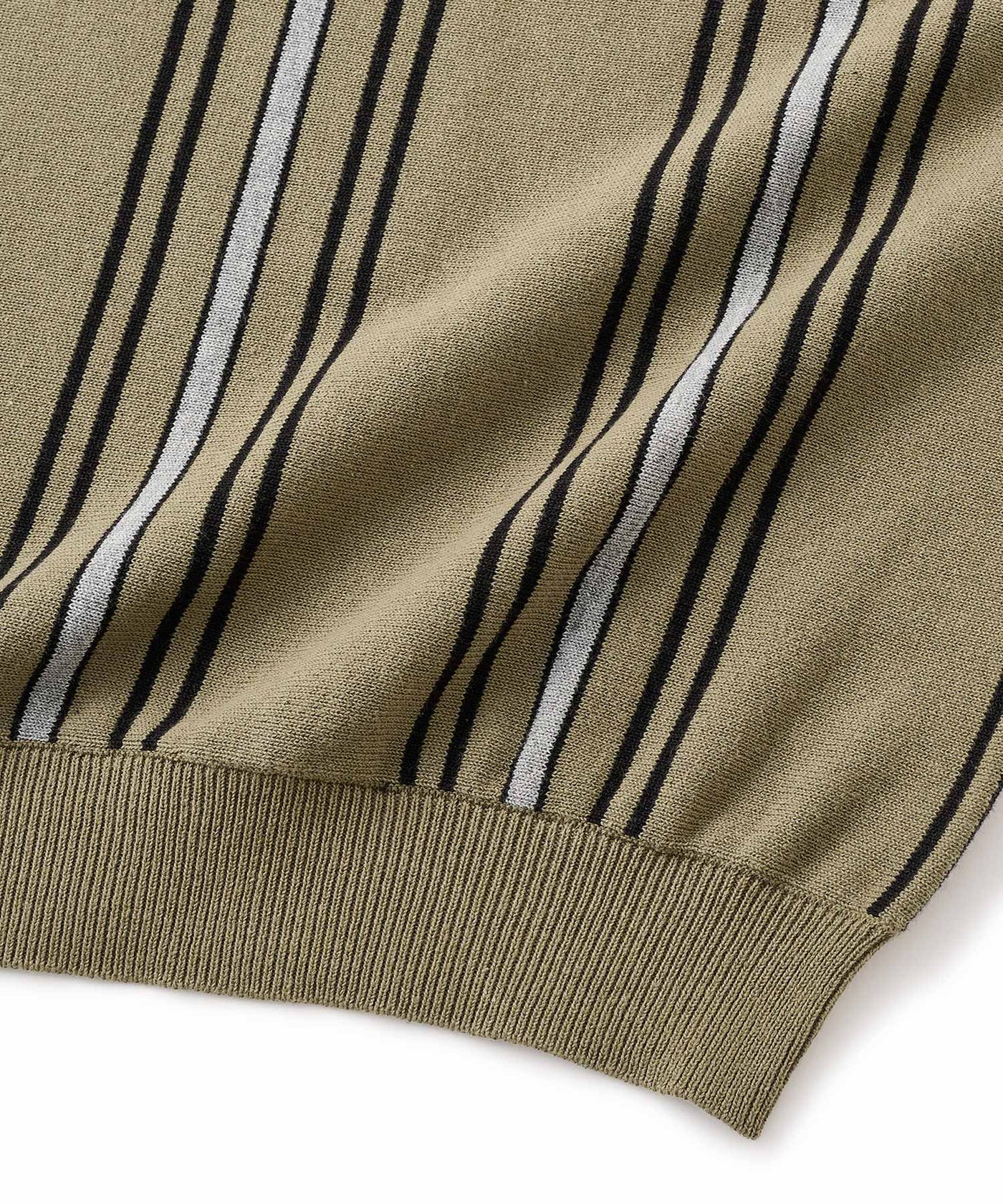 トップス Tightbooth STRIPE KNIT POLO OLIVE XL STRIPE KNIT POLO – FTC
