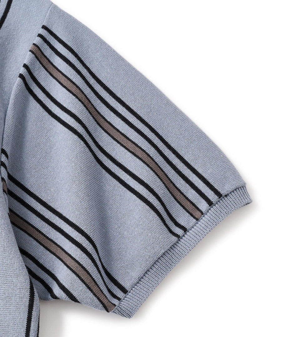 STRIPE KNIT POLO – FTC
